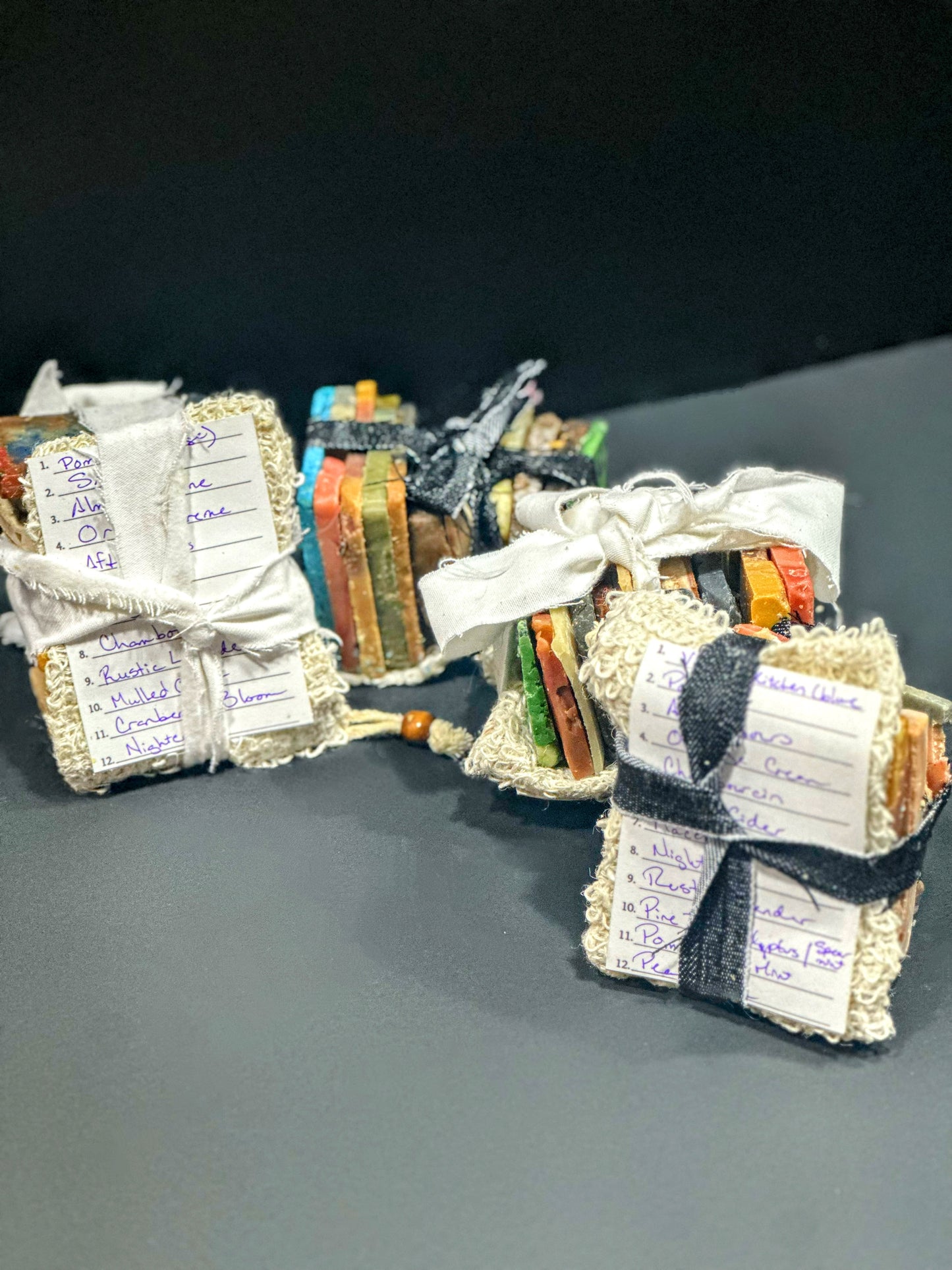 Soap Ends & Slices Sampler - 12 different, random slices per pack plus soap saver bag