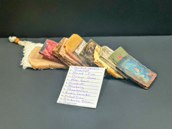 compare product Soap Ends & Slices Sampler - 12 different, random slices per pack plus soap saver bag