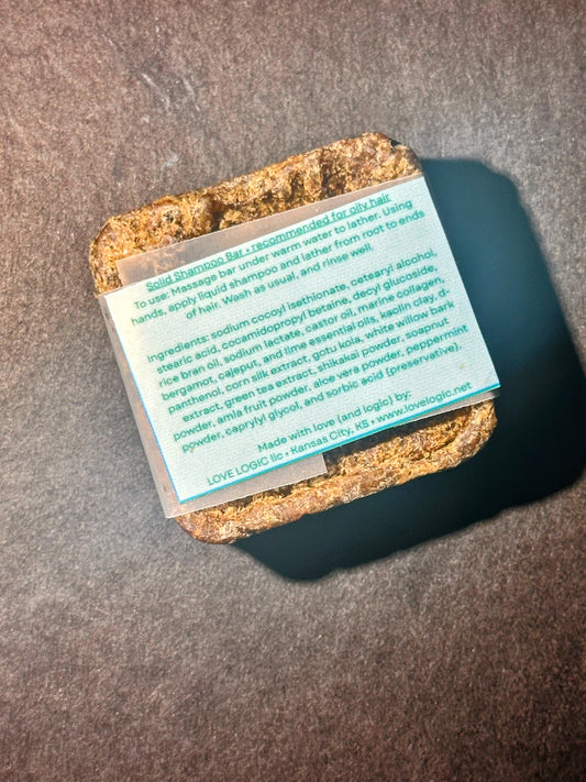 Shampoo Bar for OILY hair - big 3.9 oz bar